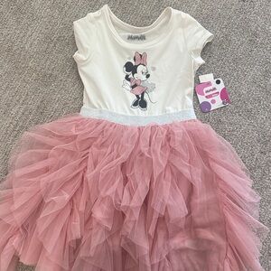 Disney Minnie Mouse White and Pink Dress